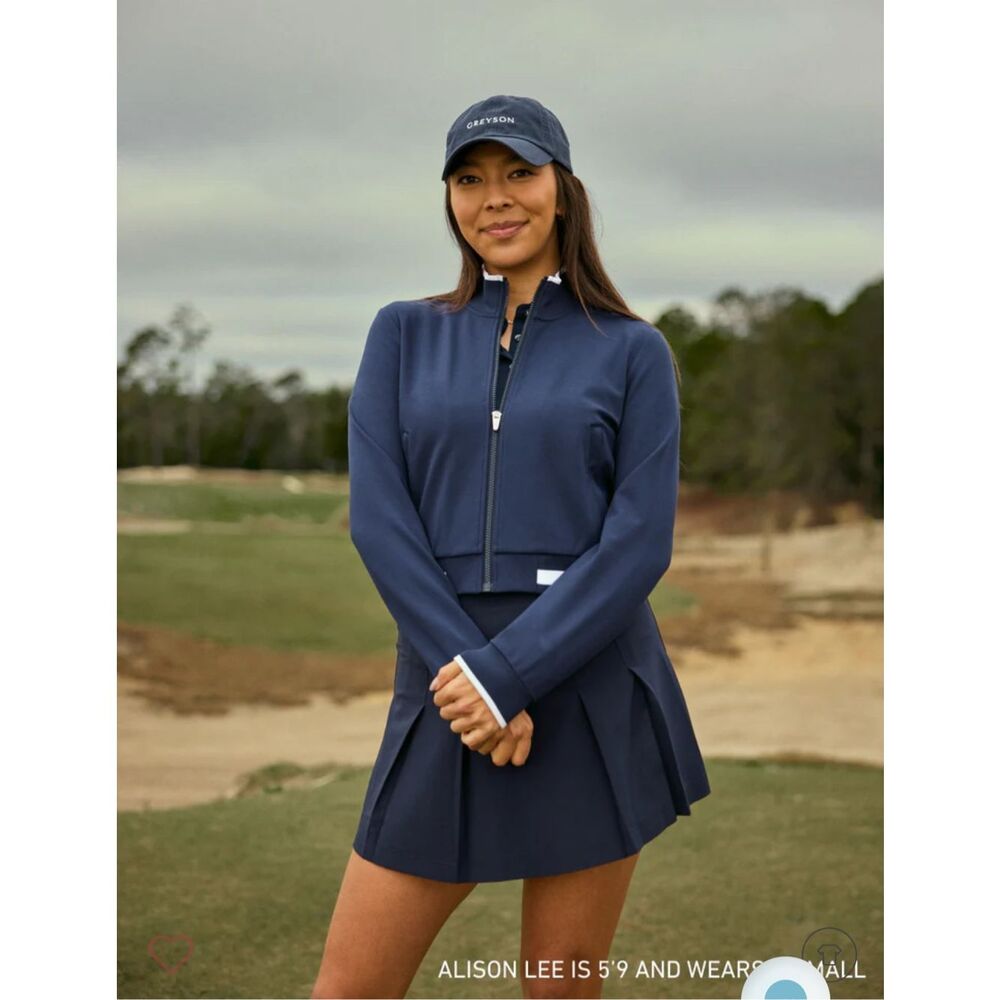 Greyson Drea varsity Bomber full zip jacket S preppy Golf